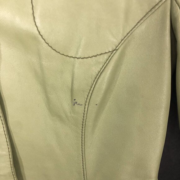Vintage Y2K Wilsons Leather Green Leather Jacket Size Small - Picture 3 of 10
